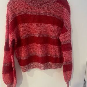 Striped Red and Pink Women's Sweater
